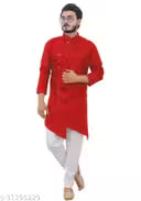 Modern Men’s Cotton Kurta Set | Elegant Self-Design Ethnic Wear