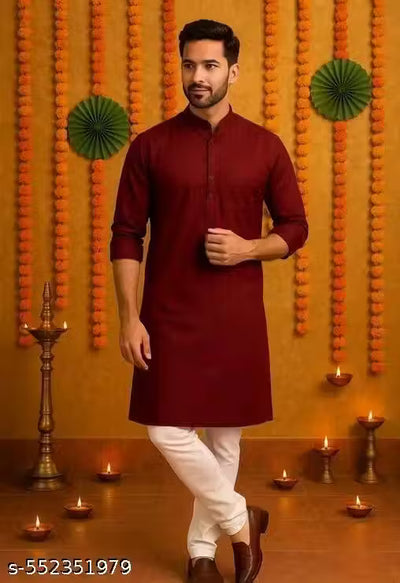 Men’s Cotton Kurta Pajama Set – Traditional & Casual Ethnic Wear for Every Occasion