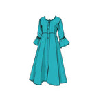 Elegant Pleated Flared Rayon Kurti for Women – Solid Round Neck Design