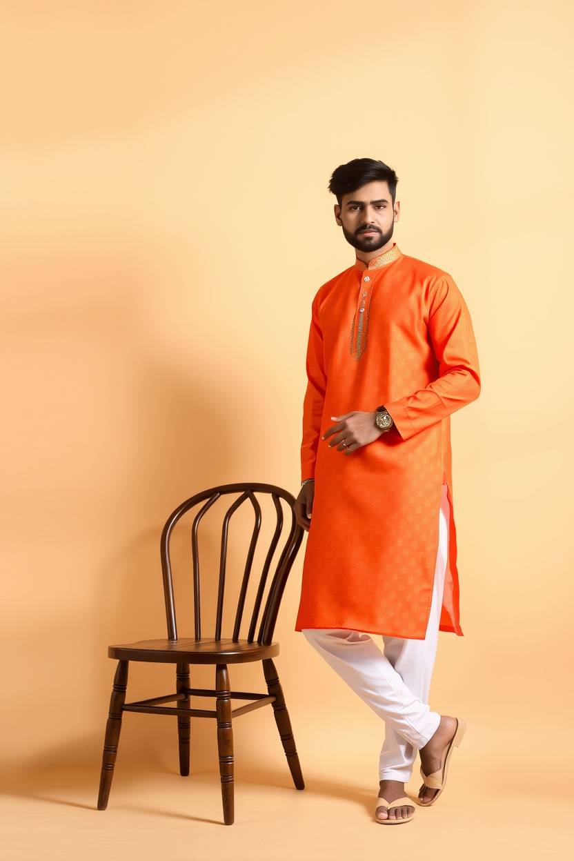 Fashion First Men’s Premium Cotton Kurta Set – Timeless Ethnic Elegance