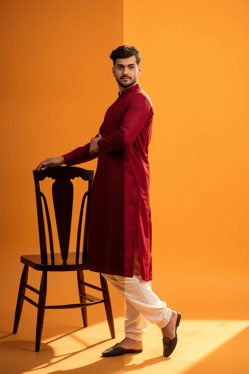 Fashion First Men’s Premium Cotton Kurta Set – Timeless Ethnic Elegance