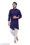 Modern Men’s Cotton Kurta Set | Elegant Self-Design Ethnic Wear