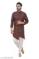 Modern Men’s Cotton Kurta Set | Elegant Self-Design Ethnic Wear