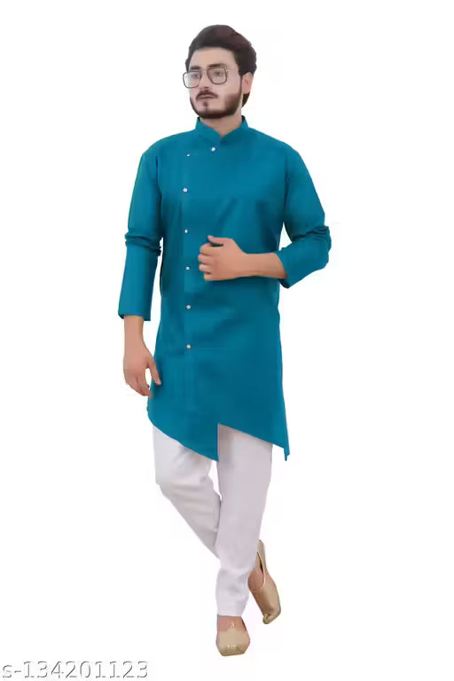 Modern Men’s Cotton Kurta Set | Elegant Self-Design Ethnic Wear