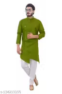 Modern Men’s Cotton Kurta Set | Elegant Self-Design Ethnic Wear