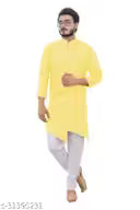 Modern Men’s Cotton Kurta Set | Elegant Self-Design Ethnic Wear