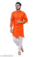 Modern Men’s Cotton Kurta Set | Elegant Self-Design Ethnic Wear