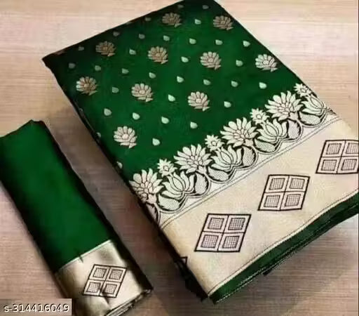 Women Rich Pallu Kanjivaram Banarasi Pure Silk Saree